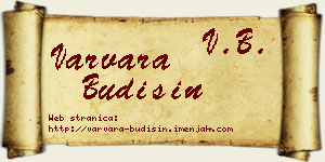 Varvara Budišin vizit kartica